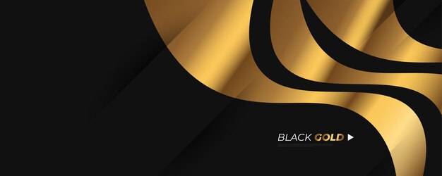 Lujoso fondo negro y dorado en estilo de corte de papel con brillo y efecto de luz Fondo premium negro y dorado para la ceremonia de nominación de premios Invitación formal o diseño de certificado