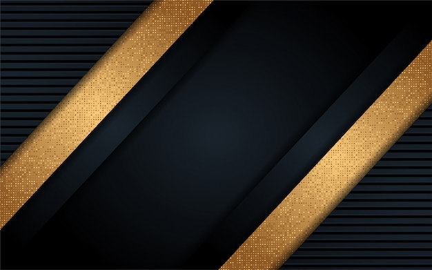 Lujoso fondo negro con línea dorada