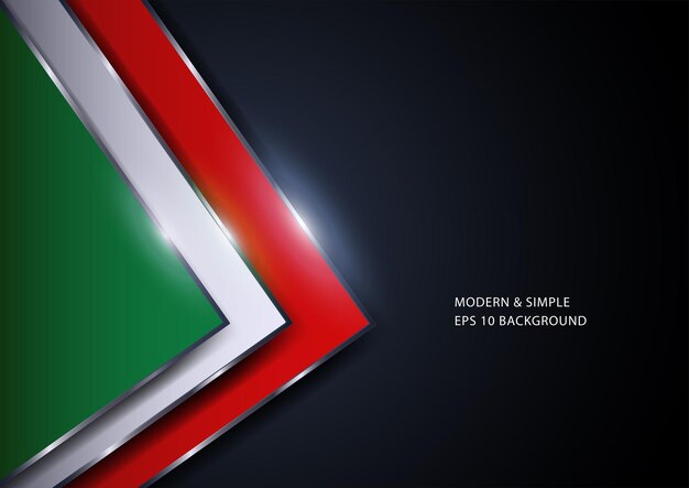 Lujoso fondo de triángulos abstractos con insignia de Italia