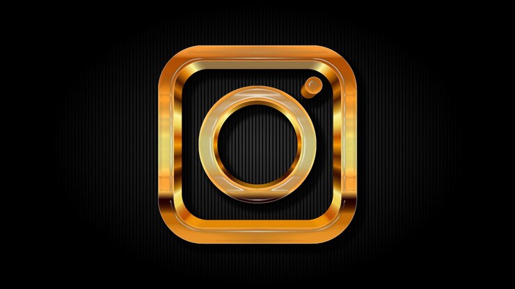 Vector el lujoso logotipo dorado de insta rediseñado