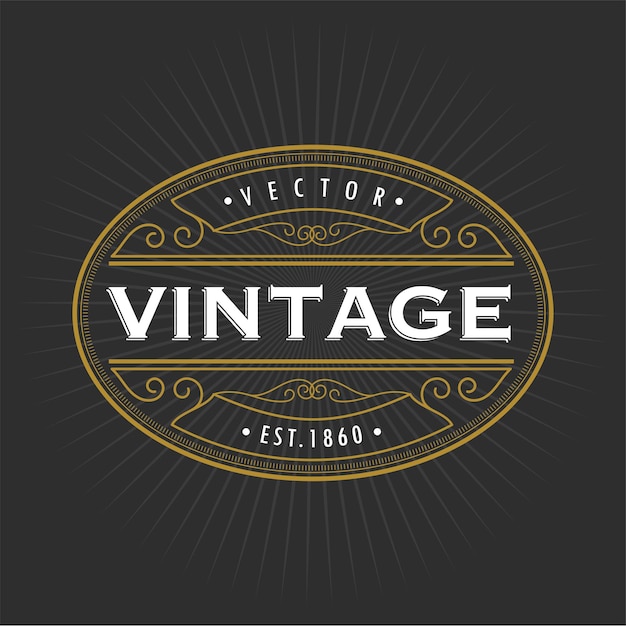 Lujoso logotipo vintage