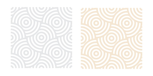 Lujoso patrón de círculo abstracto con fondo vectorial sin costuras estandarte geométrico