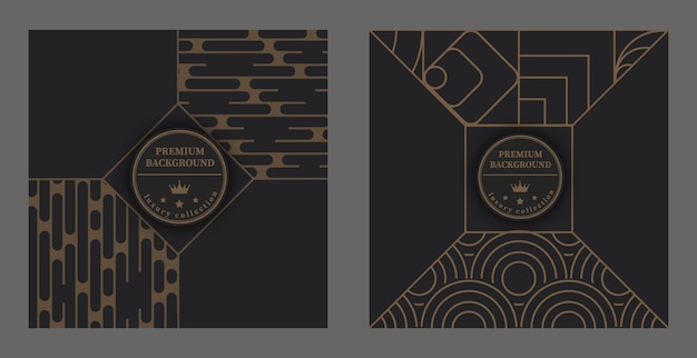 Un lujoso patrón sobre un fondo oscuro Fondo premium para cubiertas embalaje interior e ideas creativas