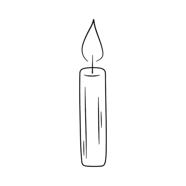 Luminaria ardiente linda Ilustración vectorial dibujada a mano