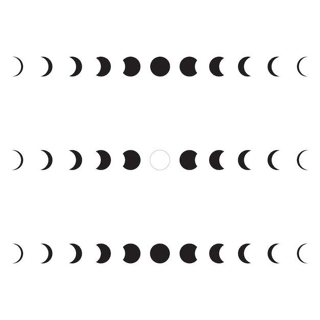 Luna estrellas logo línea loto negro símbolo salud meditación