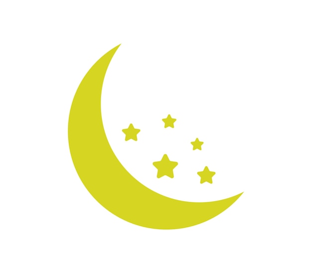 Luna con estrellas