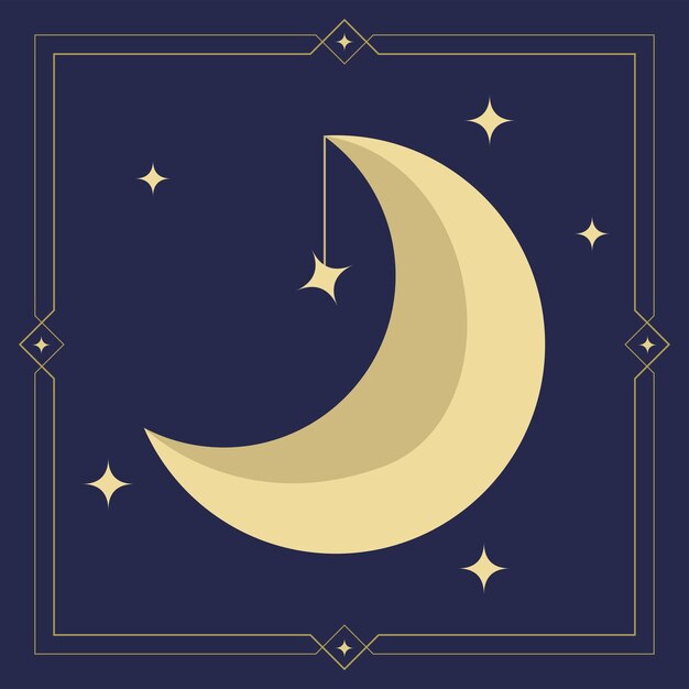 Luna icono diseño vector ilustración aislada sobre fondo oscuro