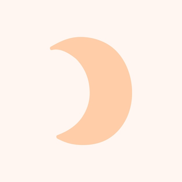 Luna linda aislada sobre un fondo blanco Ilustración vectorizada dibujada a mano en estilo plano
