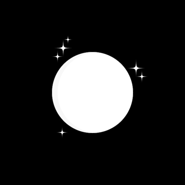 La luna en la plantilla del cielo