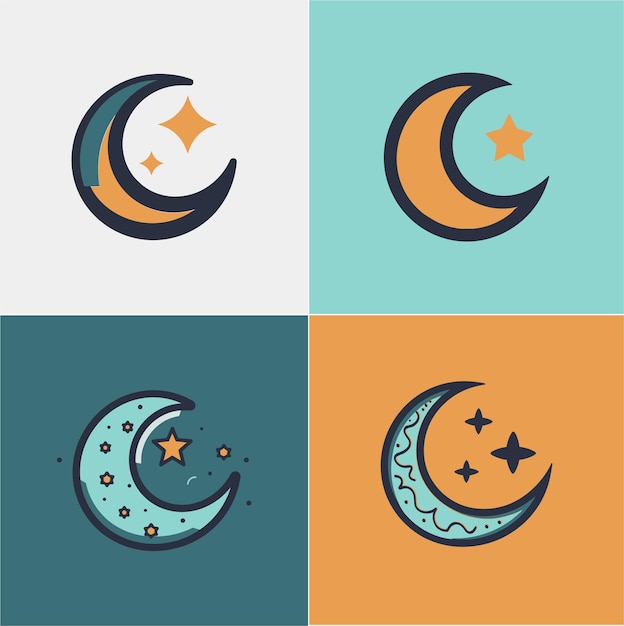 Lunas múltiples Ilustración con una estética de ensueño