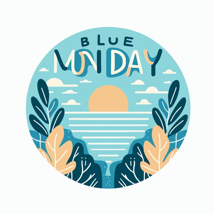 Vector el lunes azul