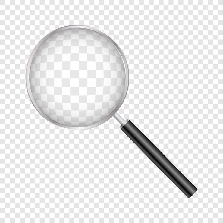 Vector lupa aislada sobre fondo transparente ilustración vectorial