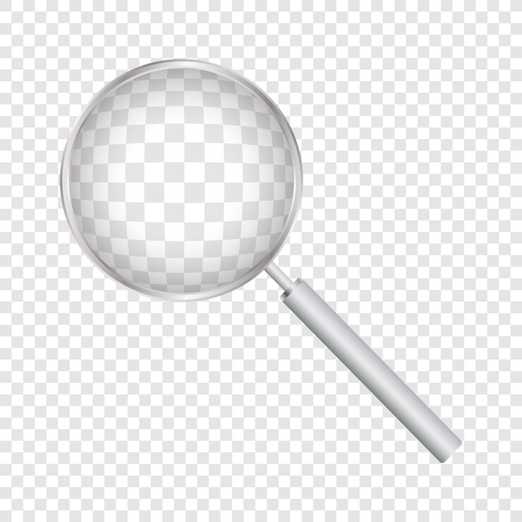 Vector lupa aislada sobre fondo transparente ilustración vectorial
