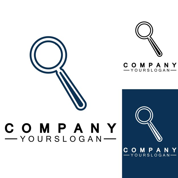 Lupa línea icono contorno vector señal Búsqueda símbolo logotipo ilustración