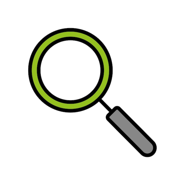 lupa signo símbolo vector glifo color icono