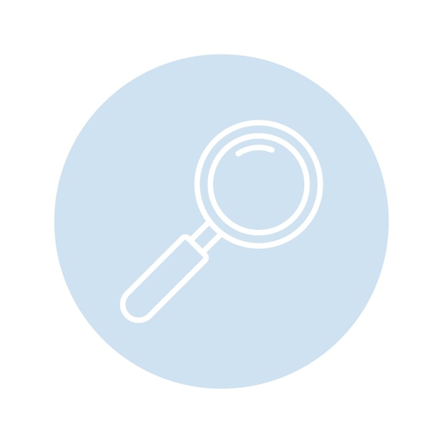 lupa signo símbolo vector glifo color icono
