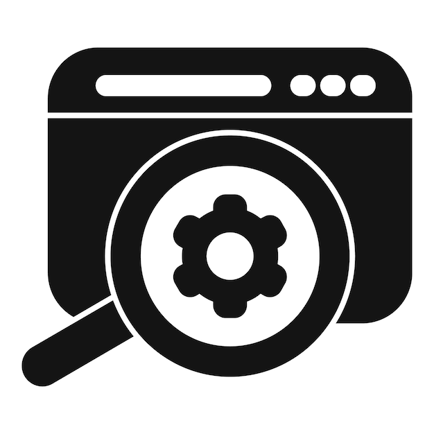 Lúpula centrada en el icono de engranaje que representa la optimización del sitio web