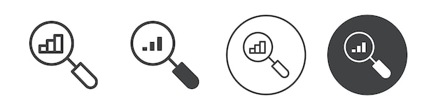 Lúpula sobre un icono de gráfico de barras Contorno del logotipo vectorial