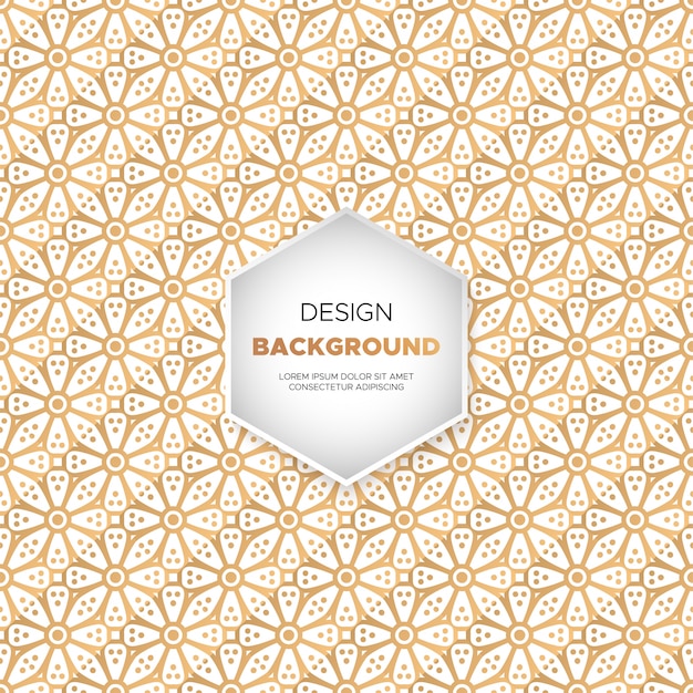 Luxurioso fondo de mandala ornamental en color dorado