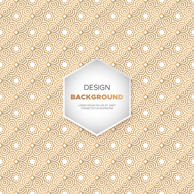 Luxurioso fondo de mandala ornamental en color dorado