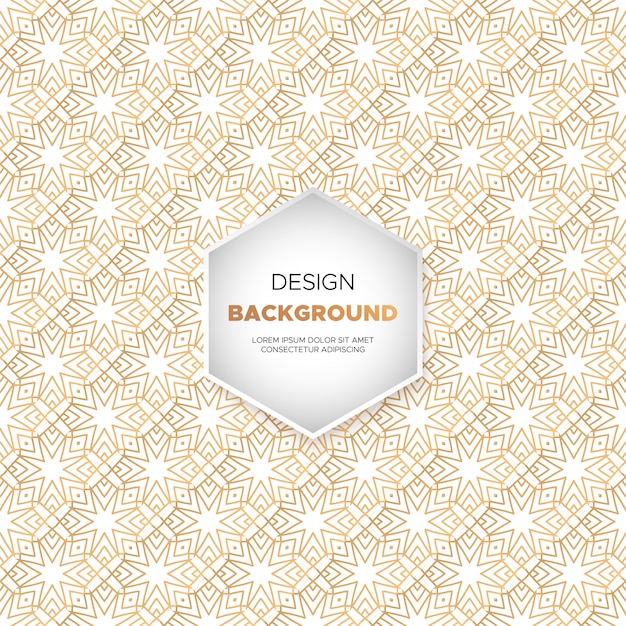Luxurioso fondo de mandala ornamental en color dorado