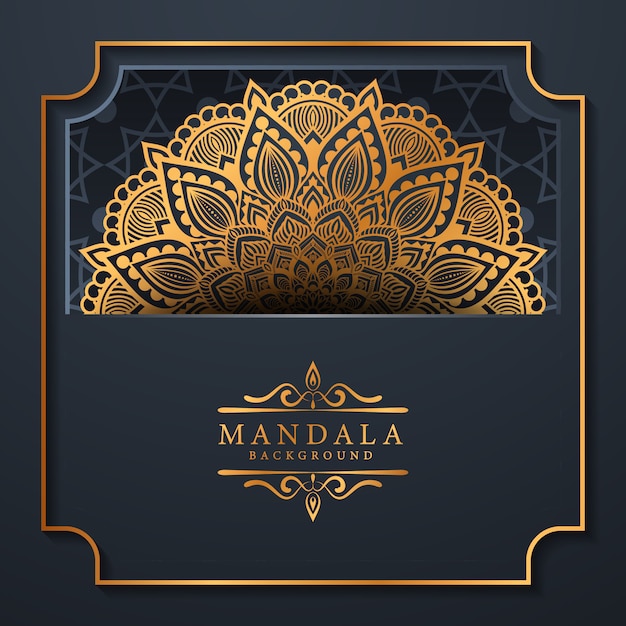Luxurioso fondo de mandala ornamental en color dorado