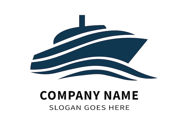 Luxurious Cruise Ship Logo Template Vector Icon Design for Exclusive Retreats Logo Template ship (Template de logotipo de barco de crucero de lujo) Diseño de íconos vectoriales para retiros exclusivos