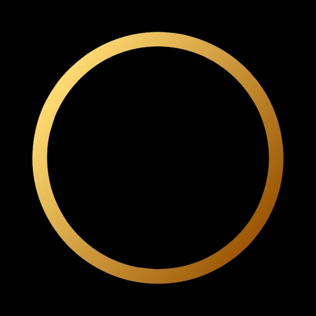 Luxuroso círculo decorativo dorado real marco elemento de borde diseño vectorial de fondo