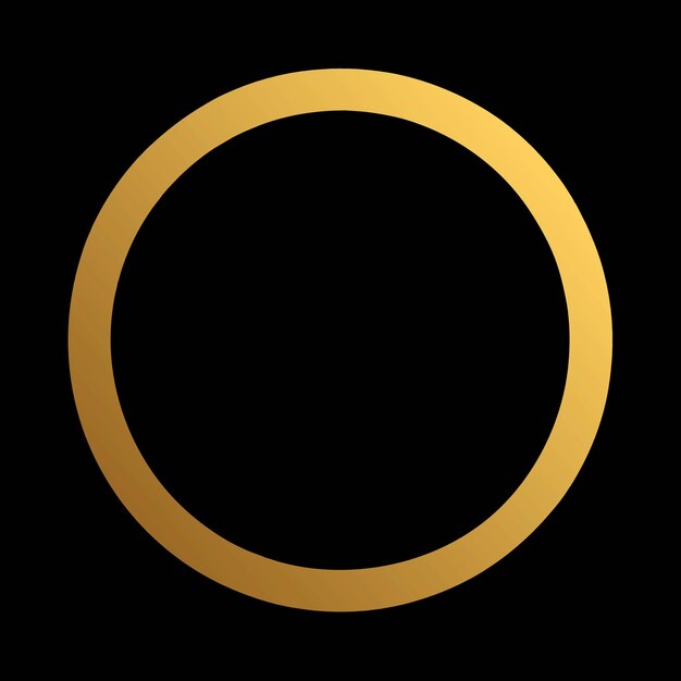 Luxuroso círculo decorativo dorado real marco elemento de borde diseño vectorial de fondo