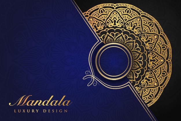 Luxuroso fondo de mandala y diseño de banner adecuado para plantillas de diseño para tarjetas de felicitación