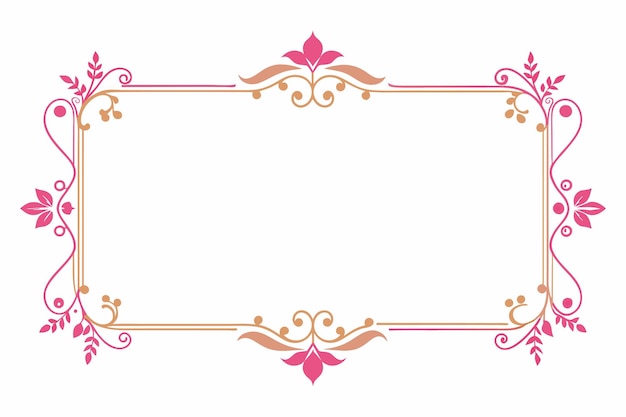 Luxuroso marco ornamental de oro Ilustración de borde Fondo Elemento de diseño vectorial Fondo
