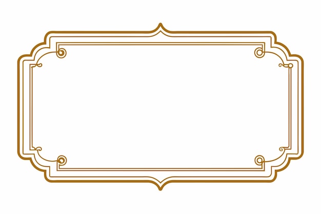 Luxuroso marco ornamental de oro Ilustración de borde Fondo Elemento de diseño vectorial Fondo