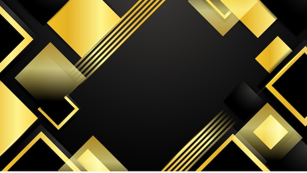 Luxury Abstract de fondo negro y dorado para diapositivas de fondo, etc.