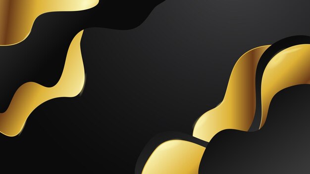 Luxury Abstract de fondo negro y dorado para diapositivas de fondo, etc.
