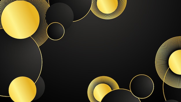 Luxury Abstract de fondo negro y dorado para diapositivas de fondo, etc.