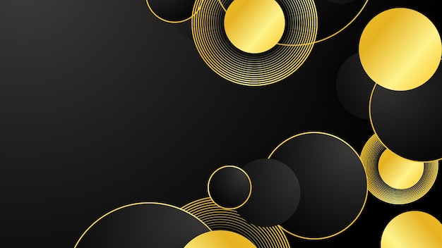 Luxury Abstract de fondo negro y dorado para diapositivas de fondo, etc.