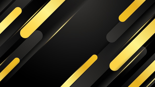Luxury Abstract de fondo negro y dorado para diapositivas de fondo, etc.