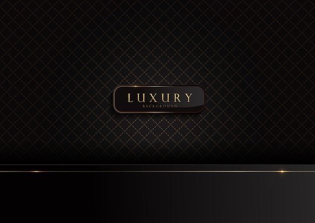 Luxury Black Gold Geometric Pattern Background