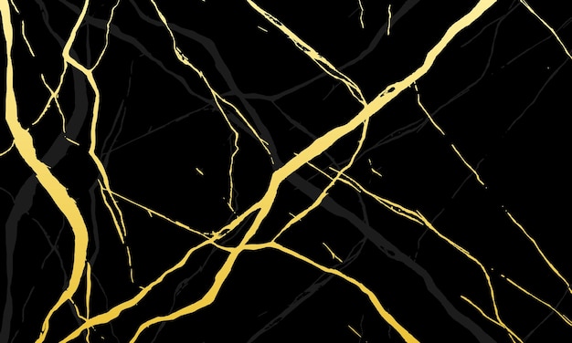 Luxury Black y Gold Vector de textura de mármol de fondo Diseño de textura panorámica de mármol para Banner