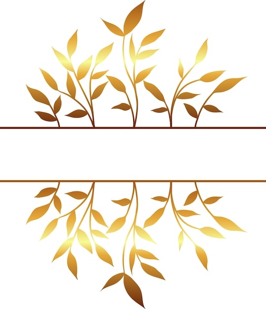 Luxury Elegance Leaf Floral Marco de bodas Vector de corona de borde