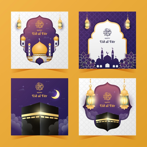 Luxury Feliz Eid al Fitr Mubarak Envío en las redes sociales