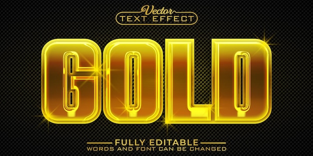 Luxury Gold Vector Modelo de efecto de texto editable