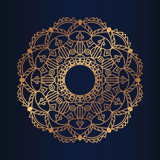 Luxury Golden Mandala Vector de diseño de fondo
