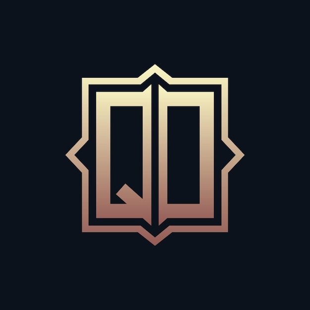 Luxury Initial QO Monogram Logo Design Elegant Emblem Letter QO Logo Design para negocios y identidad corporativa