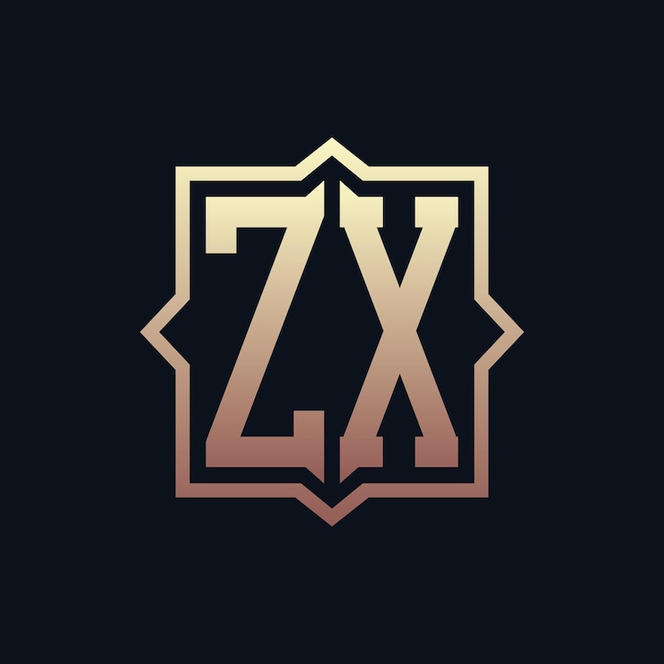 Vector luxury initial zx monogram logo design elegant emblem letter zx logo design para negocios y identidad corporativa