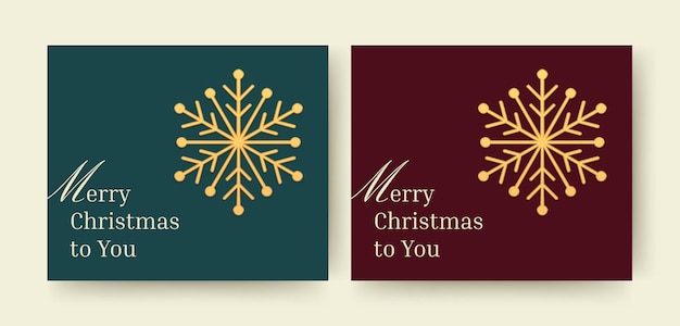 Luxury Merry Christmas publicación en las redes sociales con plantilla de diseño de copo de nieve conjunto vectorial realista