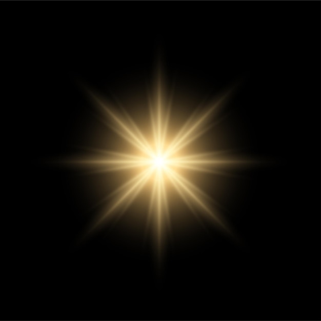 Luxury metallic gold vector light effect