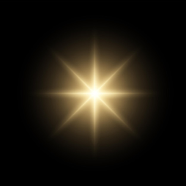 Luxury metallic gold vector light effect