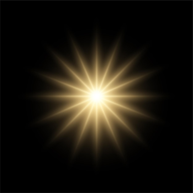Luxury metallic gold vector light effect