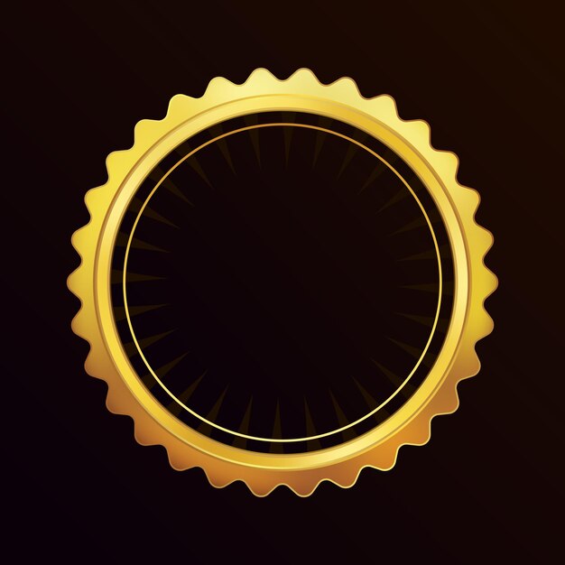 Luxury premium mejor premio ganador de diseño de etiqueta gradiente dorado marco de insignia vectorial de estilo 3D